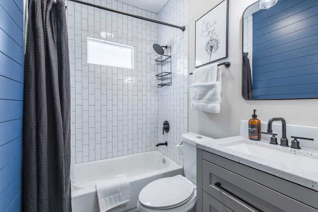 Wash your troubles away in the lovely 3-piece bathroom.