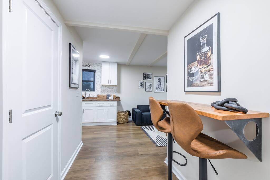 Marvel at the stylish design and high-end comforts of another living area.