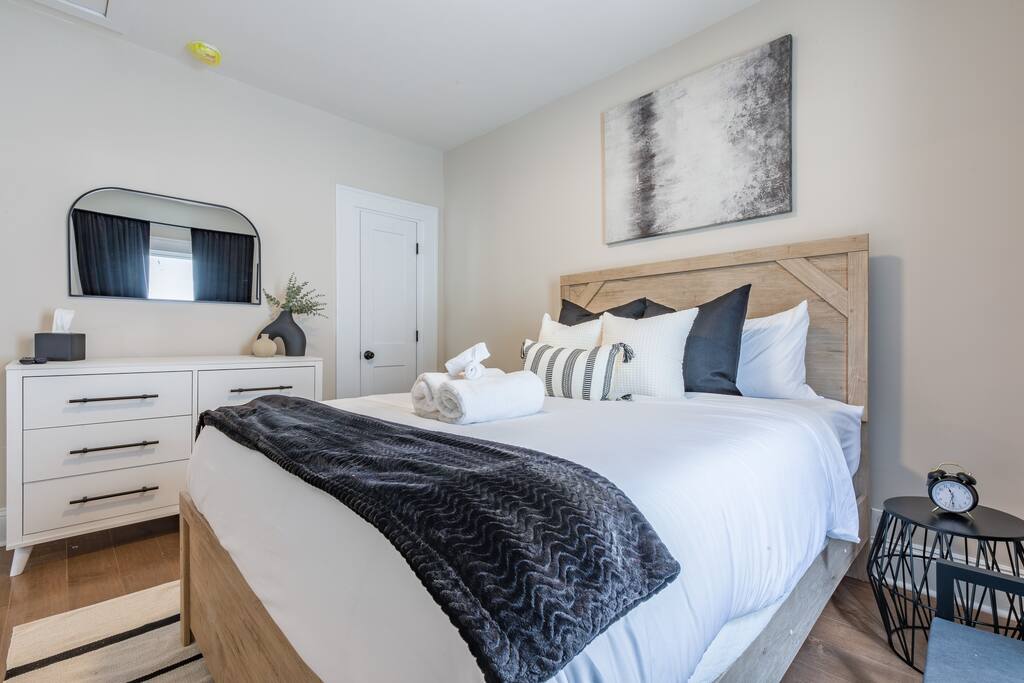 Comfortable, plushy mattress will have you sleeping on clouds.