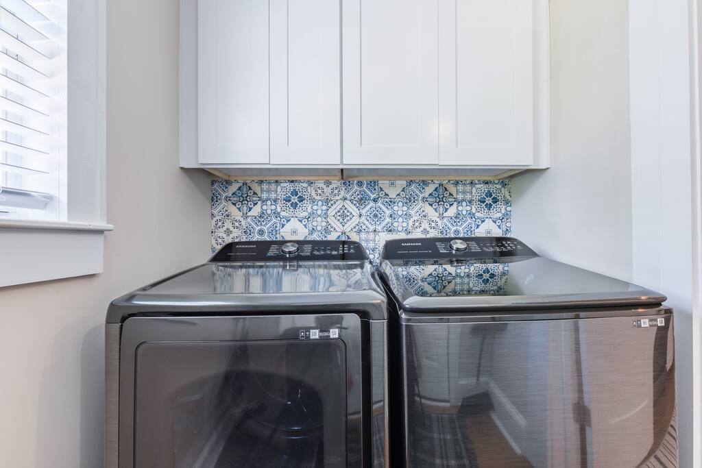 Take home a suitcase full of clean clothes.