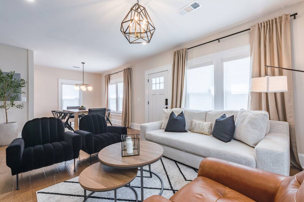 Kick up your feet and enjoy the stylish and cozy living space.