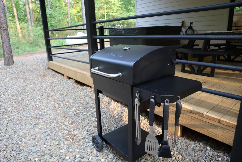 Charcoal grill provided.  All you need is some charcoal and your appetite!