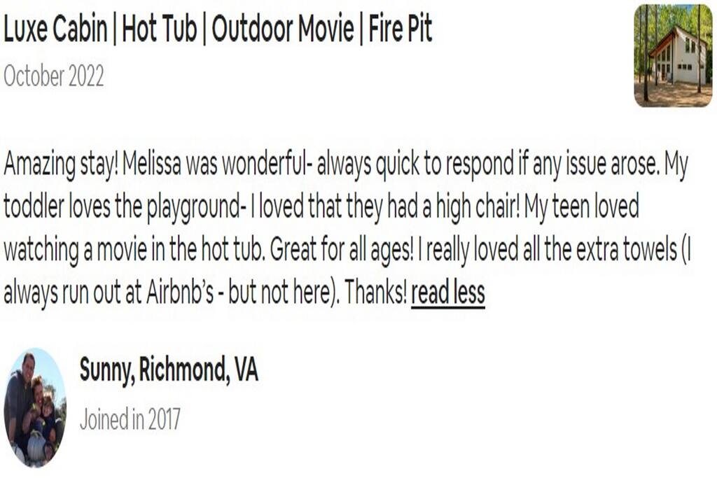 Kind word from one of our guests.