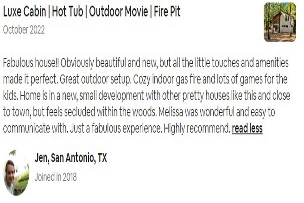 Kind words from one of our previous guests.