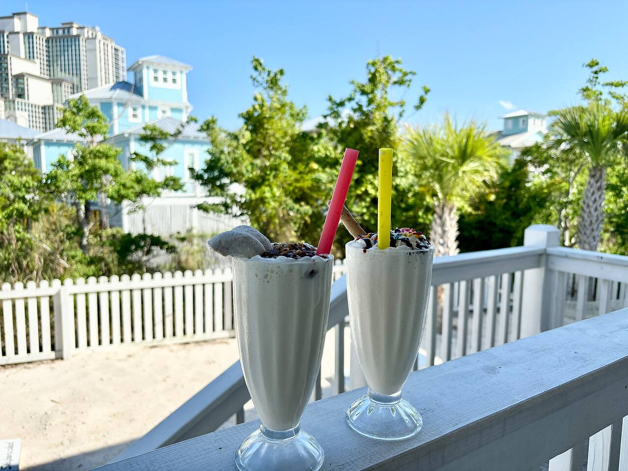 Sip paradise in style: vibrant milkshakes, sunny vibes, and beachside bliss.
