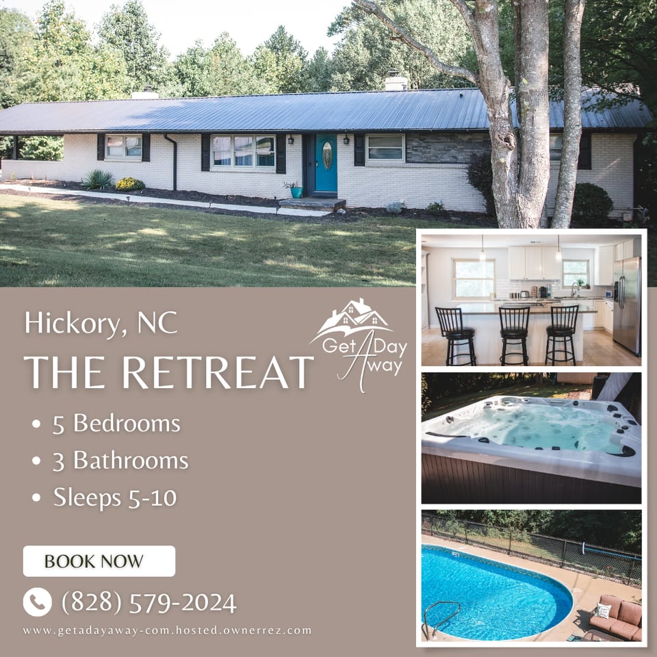 The Retreat with Private Pool and Hot tub - Hickory