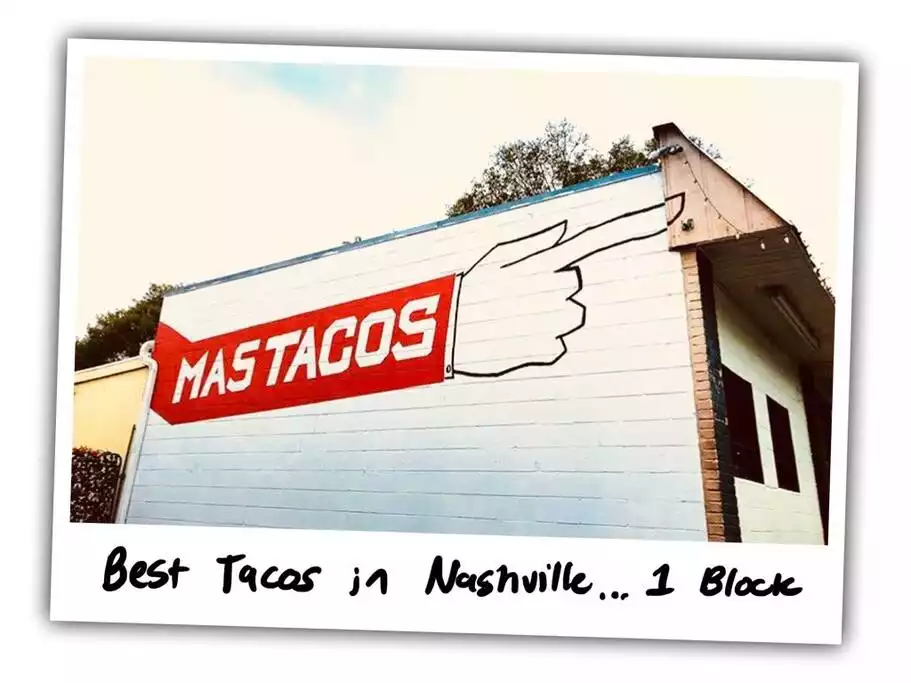 Mexico is a little ways away, but Mas Tacos is only a block. We like it almost as much. - Hip East Nashville house walking dist to top eats. - Nashville