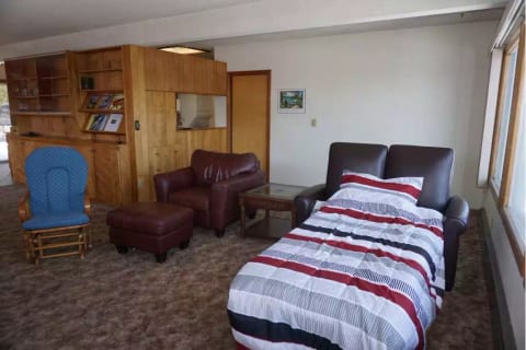 Love Seat turned into your fourth bed if needed.
