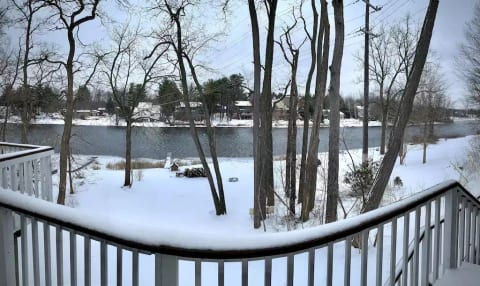 Winter view panorama from upper deck