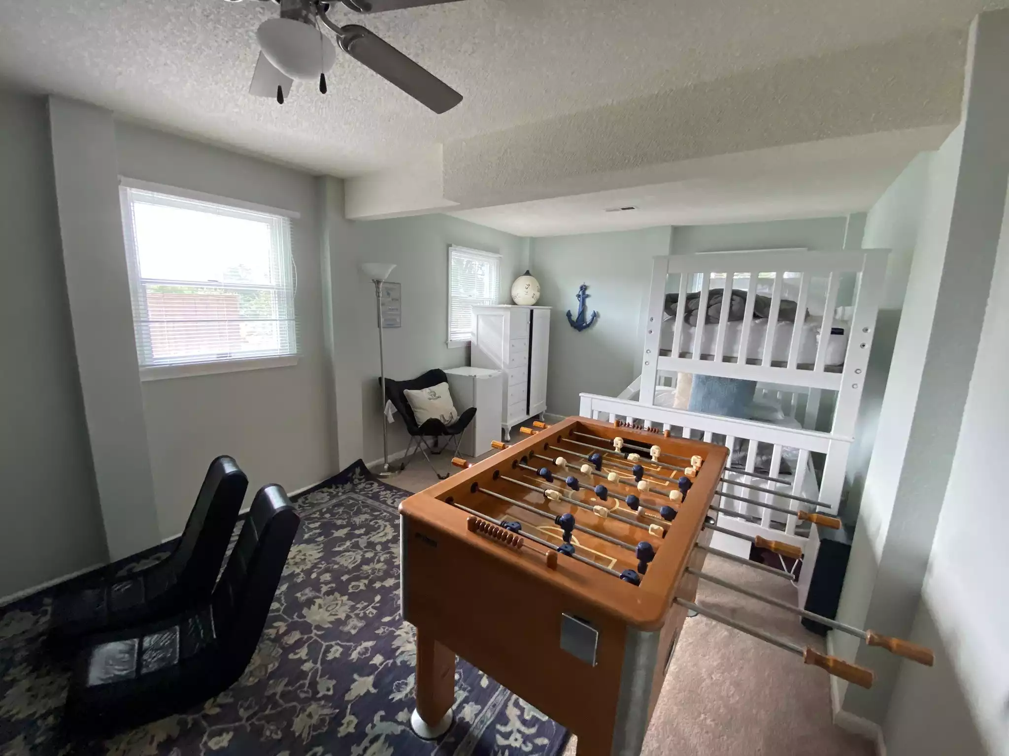 Lower Level Room with Trundle Bunk Bed and Foosball Table Lower Level Room with Trundle Bunk Bed and Foosball Table - Shell Of A Good Time (Corolla Vacation Home) - Corolla
