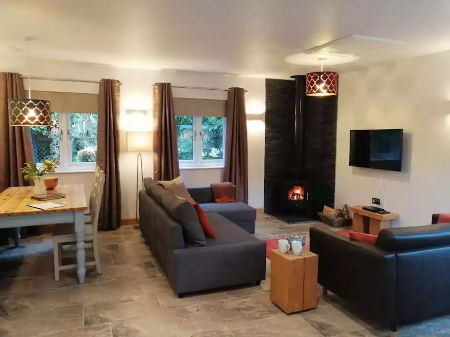 The open plan living area is perfect for socialising with family and friends.