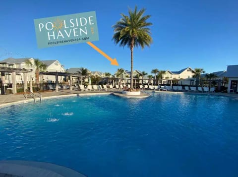 You can view the pool from Poolside Haven.