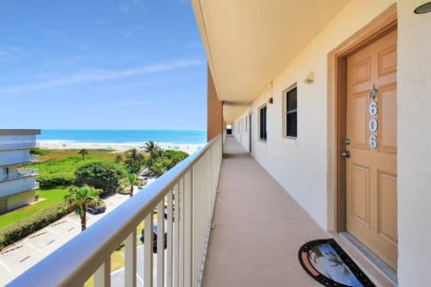 Front door views of the ocean, space launches, cruise port.