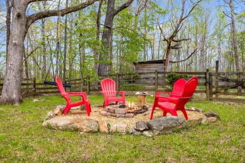 Take in the mountain views around the campfire!