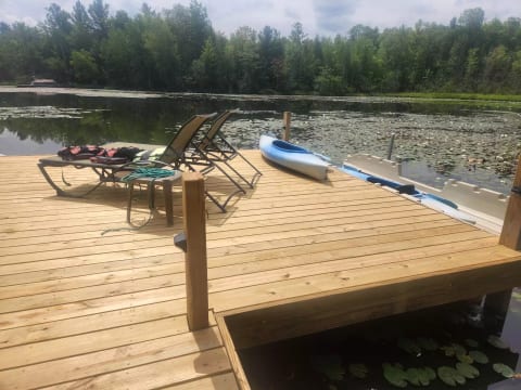 16" x 16" sun deck at end of dock