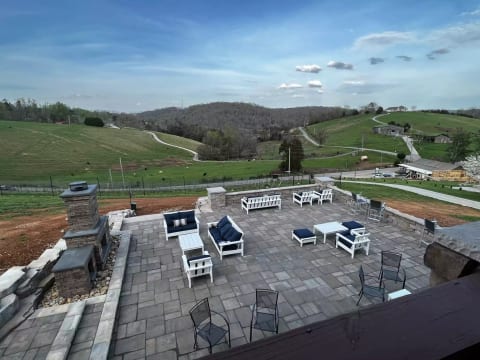 Chapman Hill Winery’s patio with a fantastic view