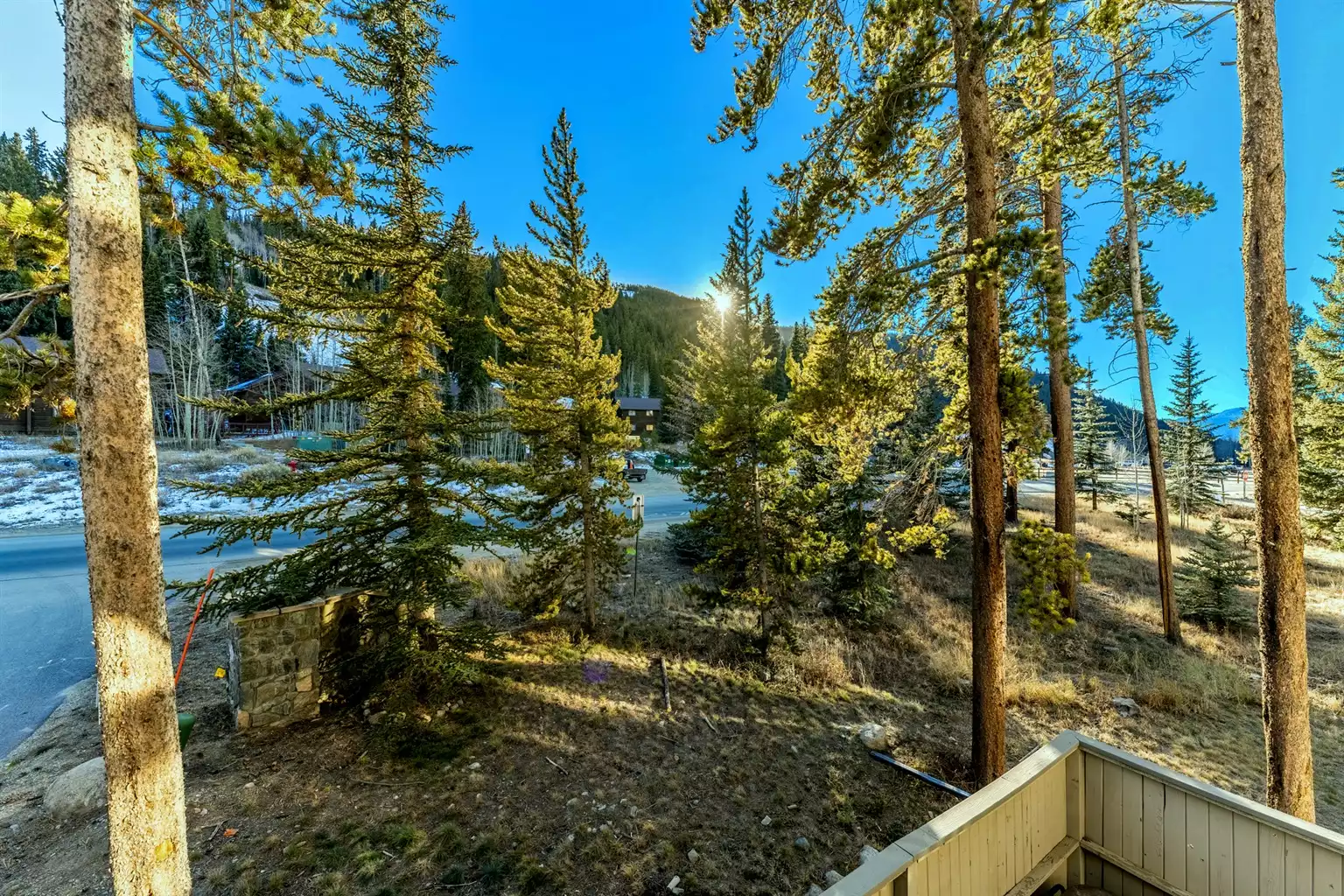 Balcony Deck with slope side views