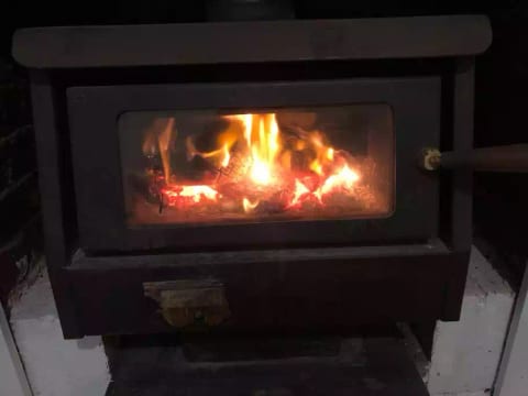 Roaring winter fire