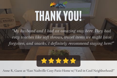 East Nashville Cozy Patio Home w/ Yard in Cool Neighborhood!!