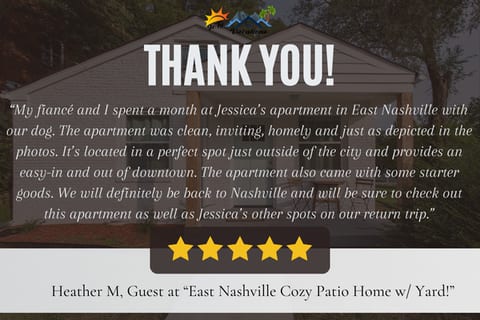 East Nashville Patio Home w/ Yard! A+ Neighborhood!