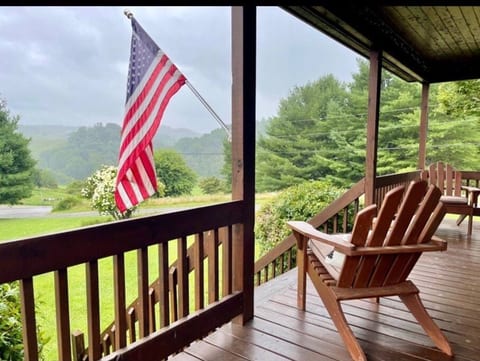 Beautiful views no matter which direction you look! Our large front porch is a gathering spot for all of our guests.