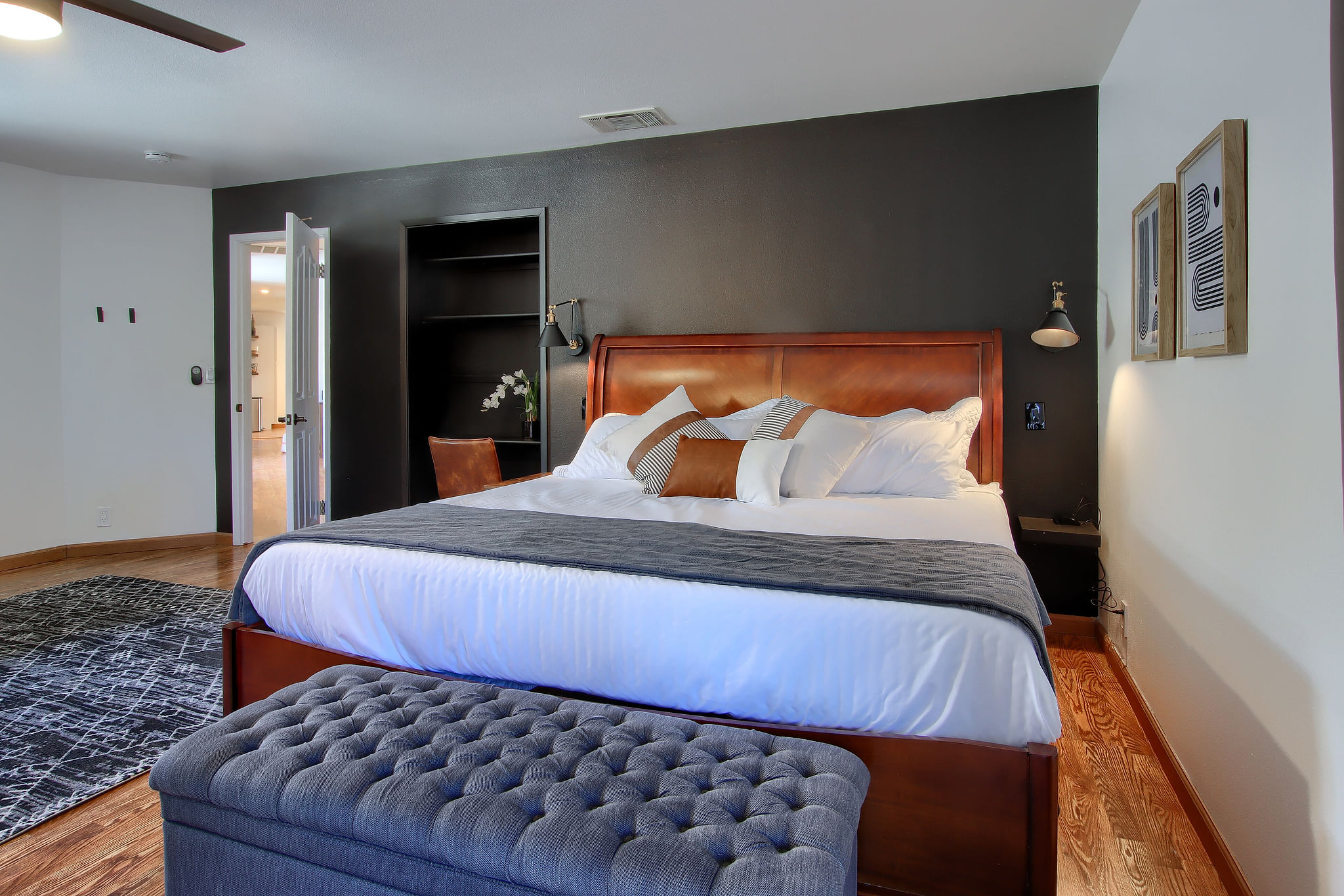 Master Room | King bed | Walk out to enjoy the outdoors!  