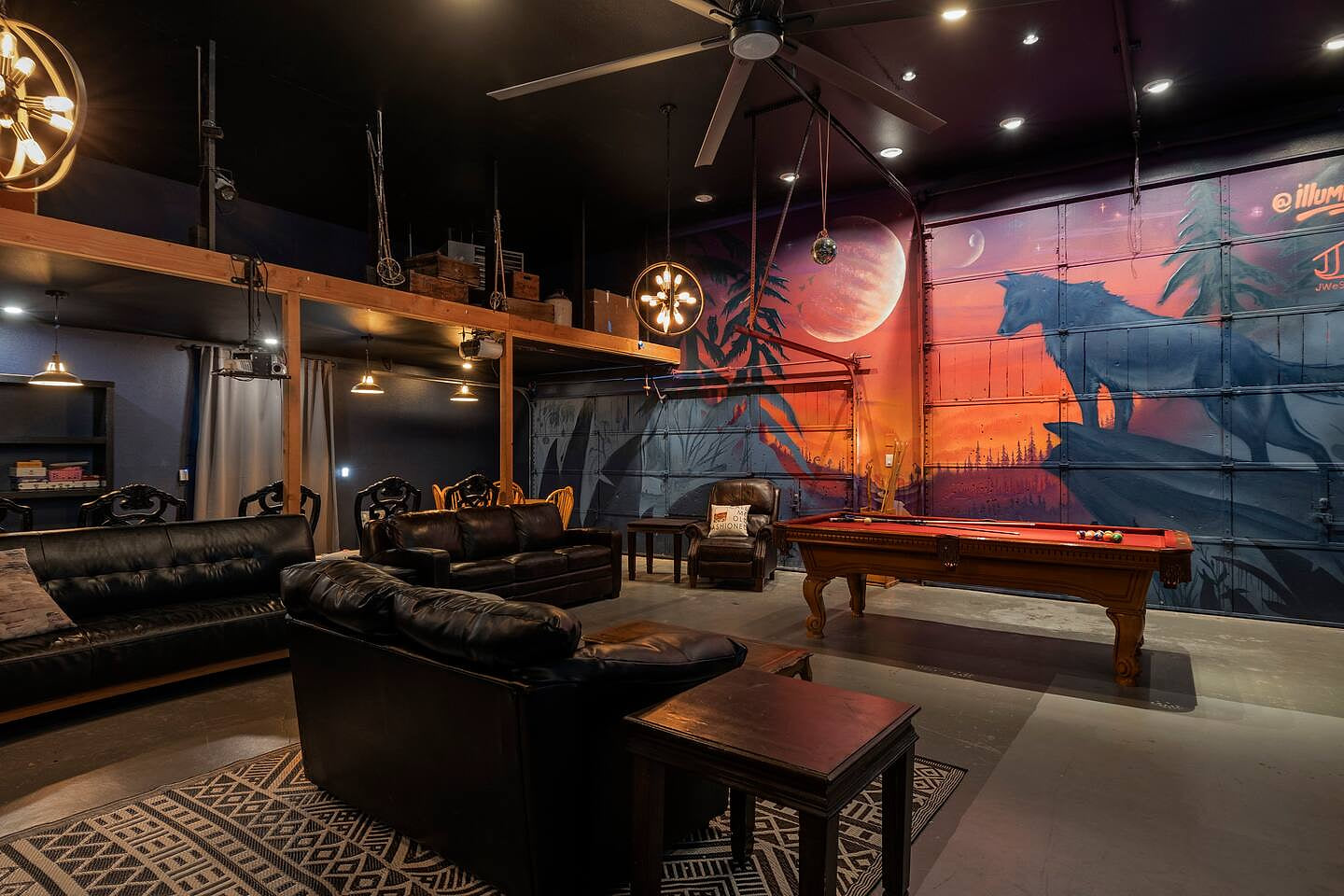 Game Room: Billiards | Movie Room | Card Games | Mural by illuminaries