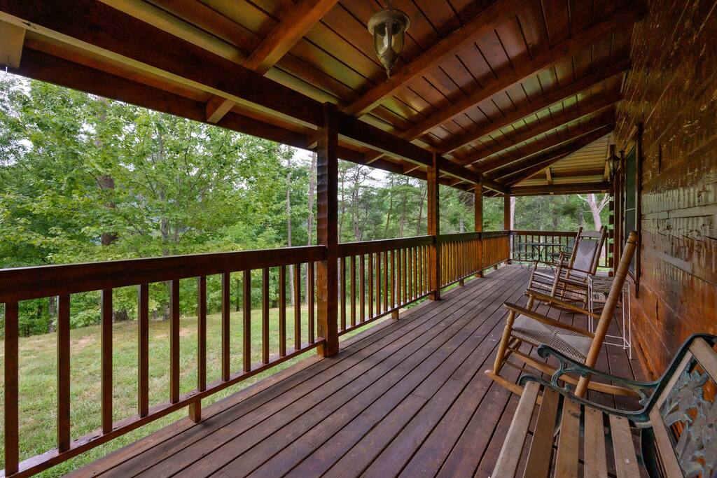 Come outside to our wrap around deck.  Plenty of seating for everyone!