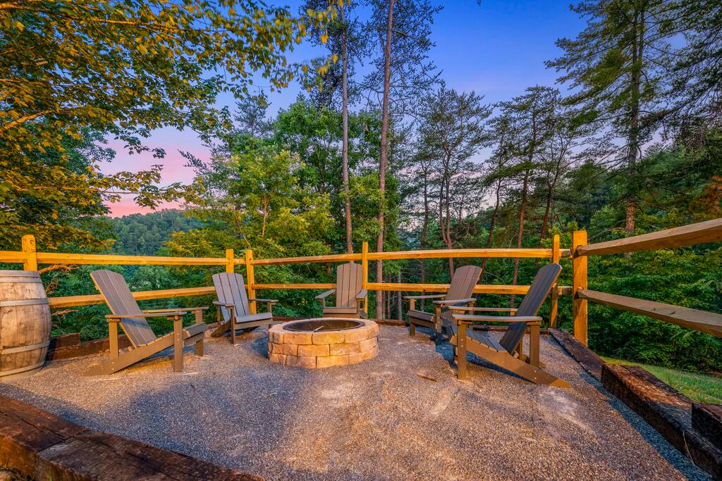 Enjoy those summer nights or cool fall evenings at our firepit.