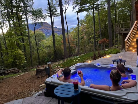 Hot tub feels wonderful after a  day of activities!