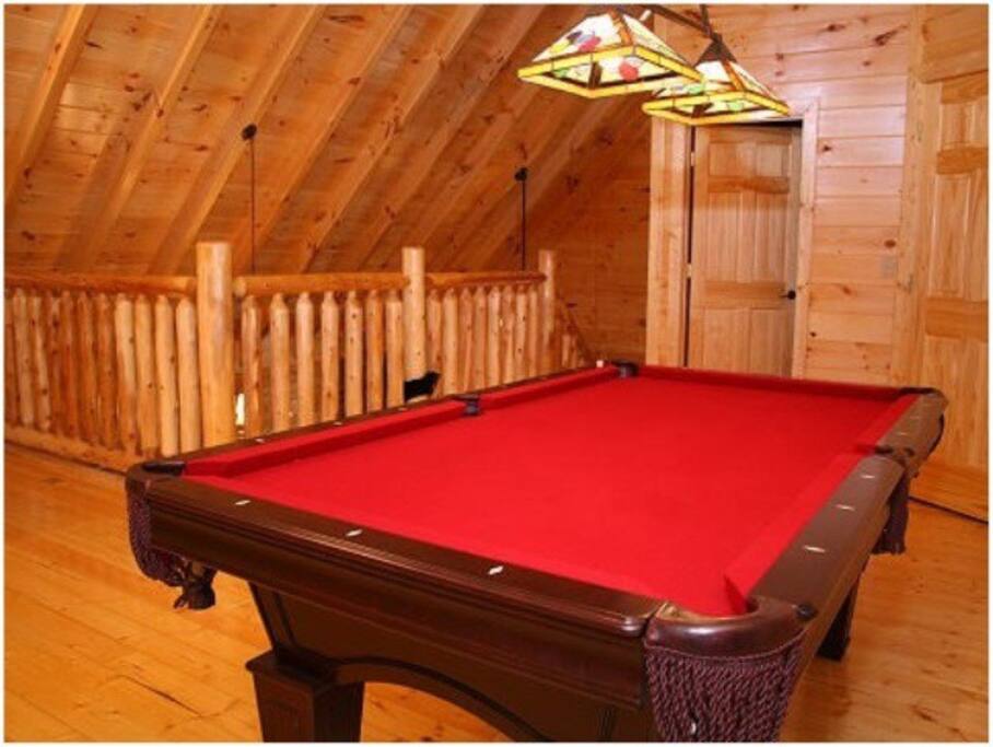 Pool Table in Game Room