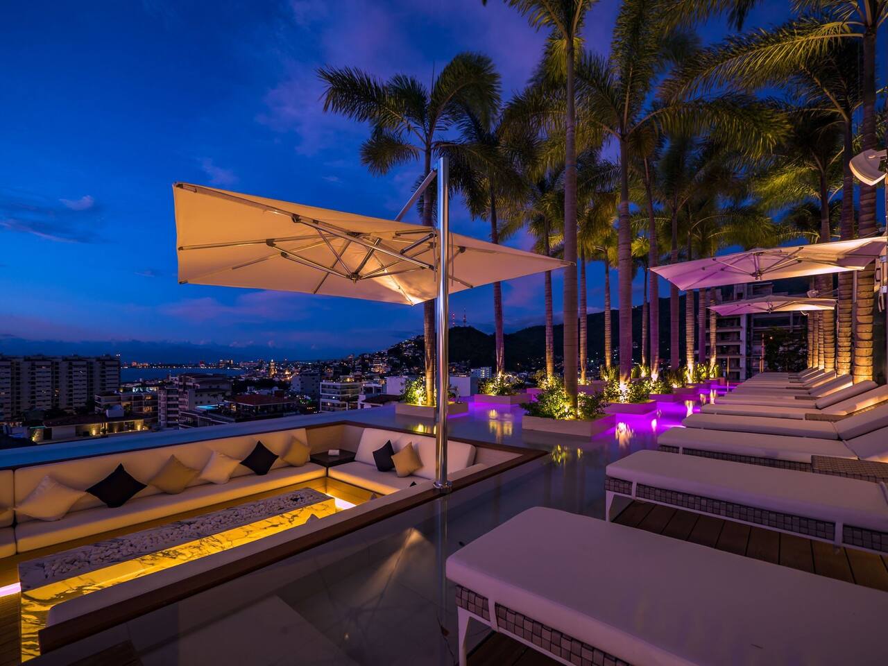 Enjoy the beautiful nightly views of Vallarta!