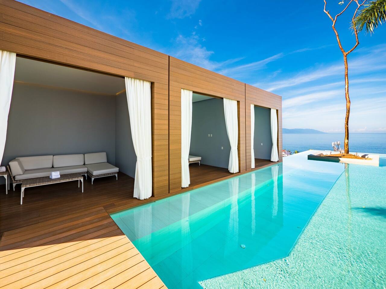 Wanna take a nap or read a book on the rooftop?  Come enjoy the cabanas!