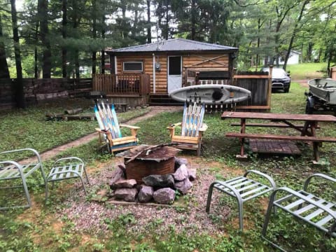 Private Backyard fire pit and BBQ area to enjoy