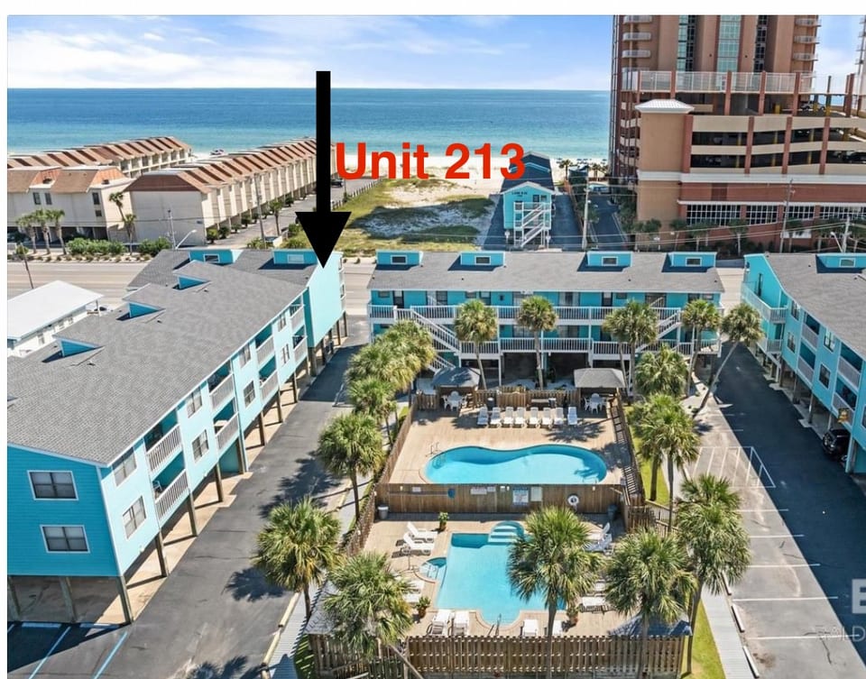 Our condo has a perfect unobstructed view of the Gulf! Watch the dolphins from the balcony’