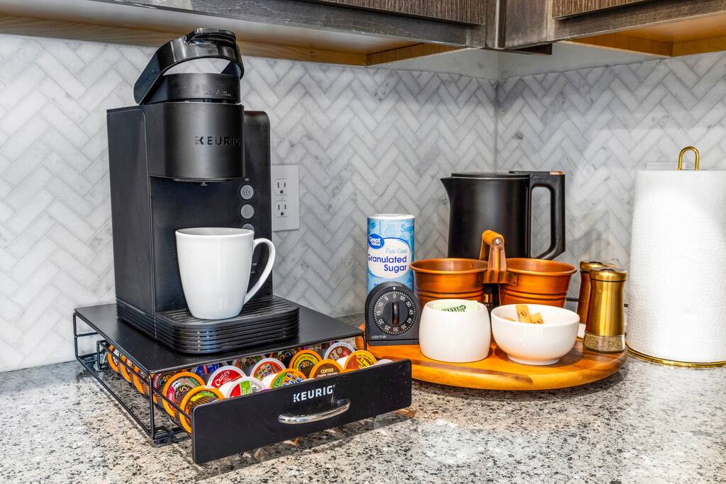 Enjoy the various coffee options to choose from.