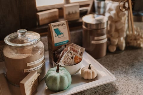 Enjoy our hot beverage bar during the cold months.