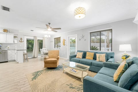 Living Room With Large Flat Screen TV