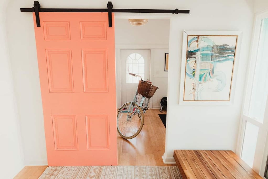 Sneak away to the fully renovated yoga and TV room at the back of the house!