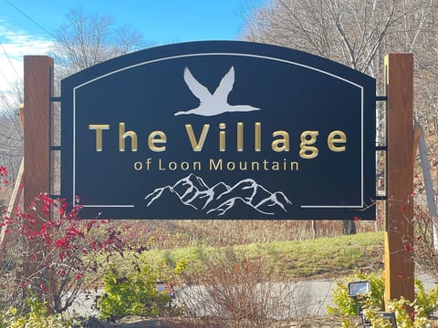 The Village of Loon Mountain welcome sign!