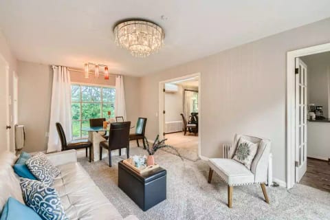 Family room and dining area