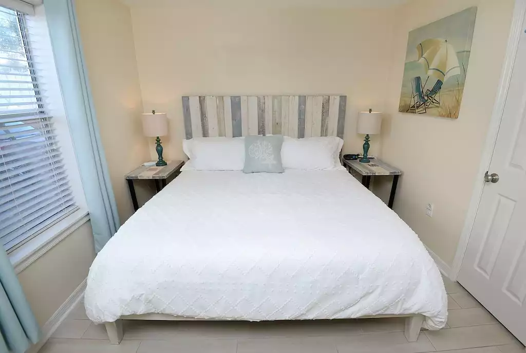 New King bed and Sterns & Foster Luxury pillow top mattress - Beachside Villas Unit 511 - Seagrove Beach