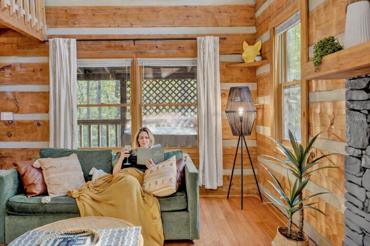 Boho Chic✴HOT TUB✴ Designer Cabin☀︎FOX BLUFF CREEK image 90