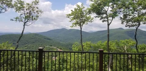 View looking straight ahead on the deck.