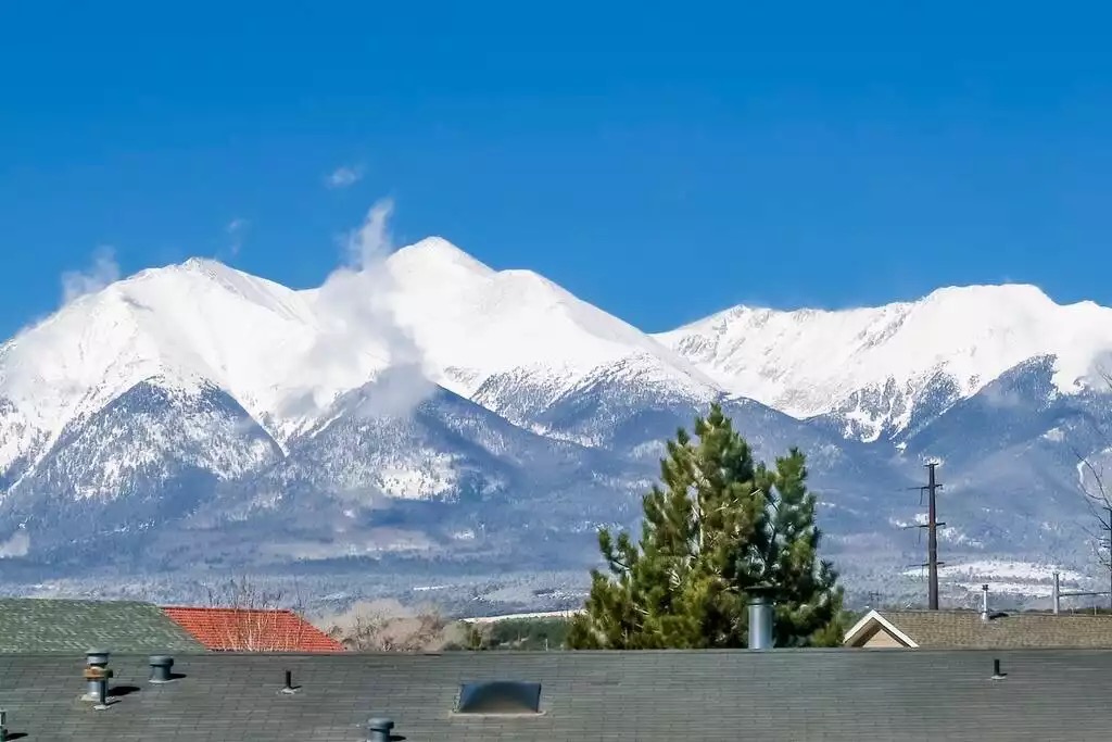 View of Mt. Shavano from the living room.