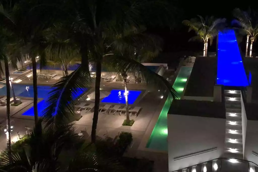 The common area evening accents make it perfect place to hang out, watch the fireworks and enjoy the Vallarta evenings