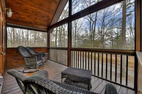 Front porch area with private entry from upstairs master bedroom.