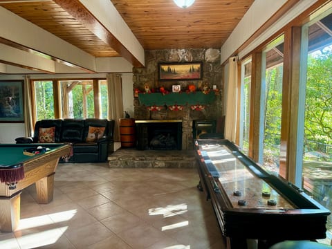 FALL GAME ROOM & FIREPLACE