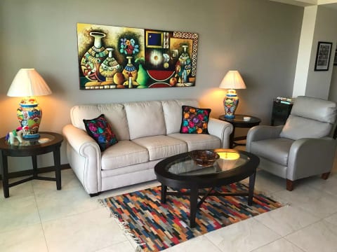 Living room with just the right amount of Mexican Decor