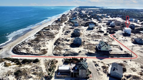 Very short walk or drive to the ocean.